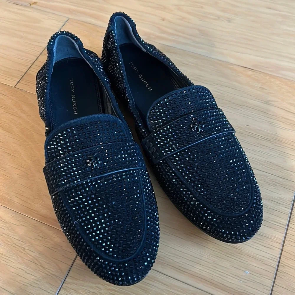 Tory Burch crystal embellished loafers